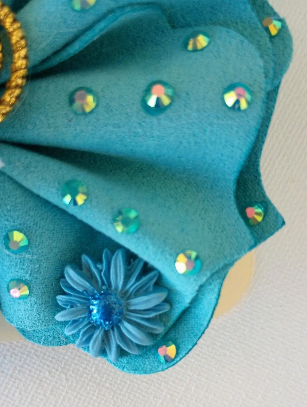 Handmade Pumpking Princess Inspired Hair Bow -Blue Boutique Girls Bow.🎀✨